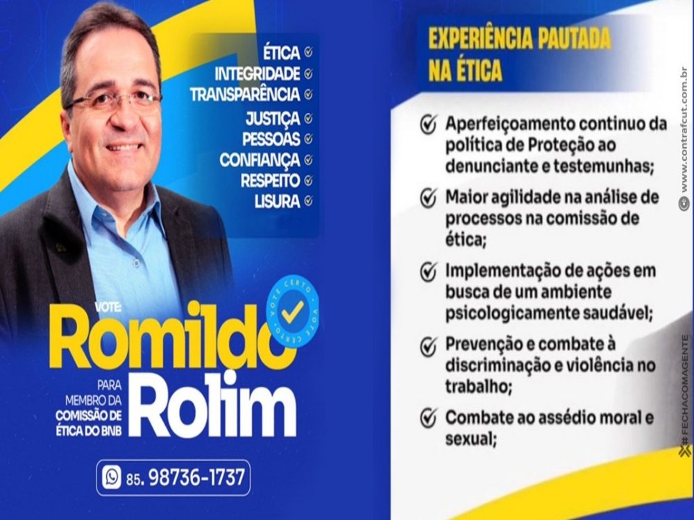 06052025_Contraf-CUT apoia Romildo Rolim para Comissão de Ética do BNB_ Site