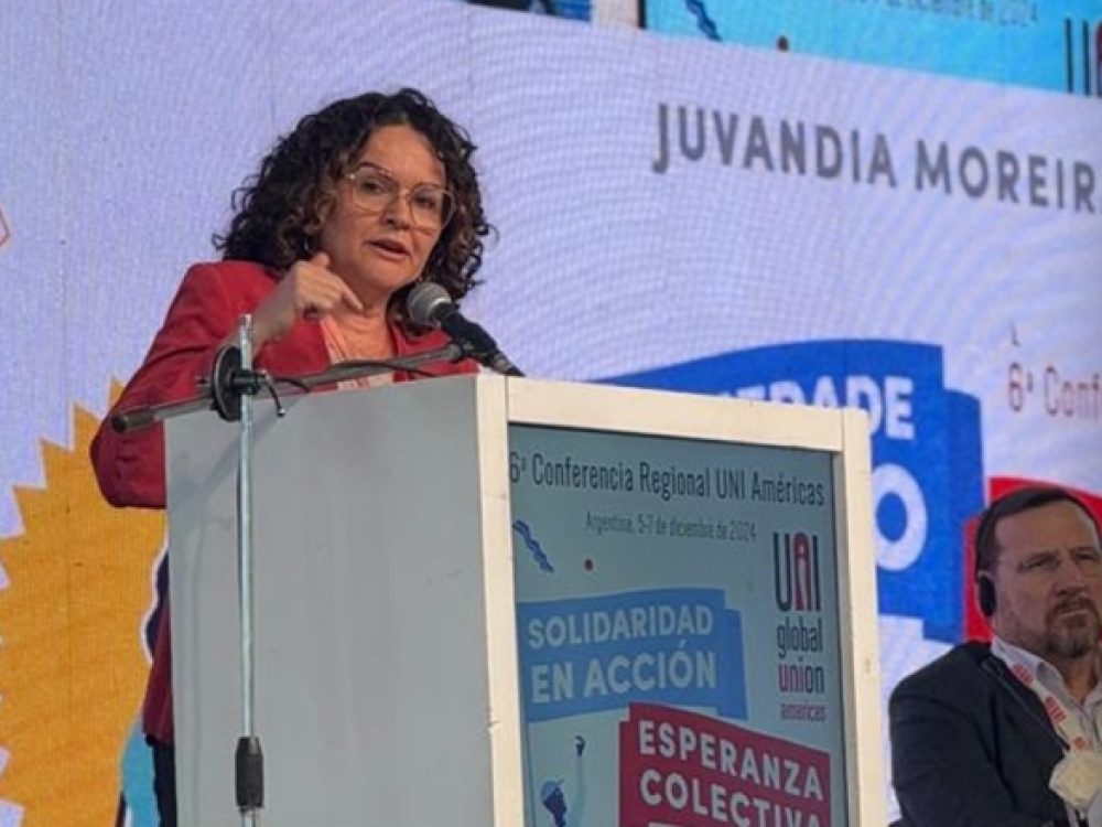 07122024_‘Radicalizar a democracia é promover direitos sociais’, defende Juvandia na 6ª Conferência da UNI Américas_ Site