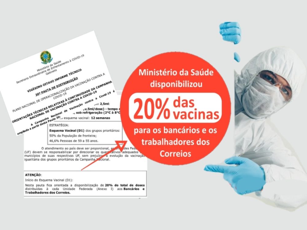 15072021_Covid-19_MEdisponibiliza20%vacinasBancáriosCorreios_Site