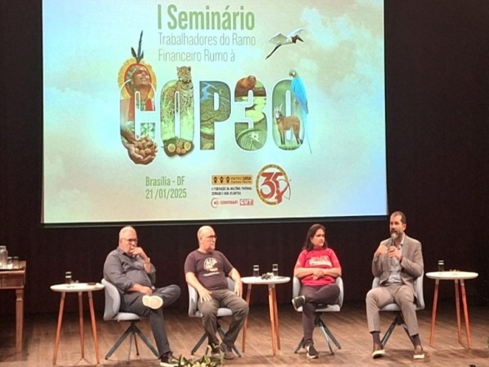 22012025_I Seminário do Sistema Financeiro Rumo a COP30 é realizado pela categoria em Brasília_ Site
