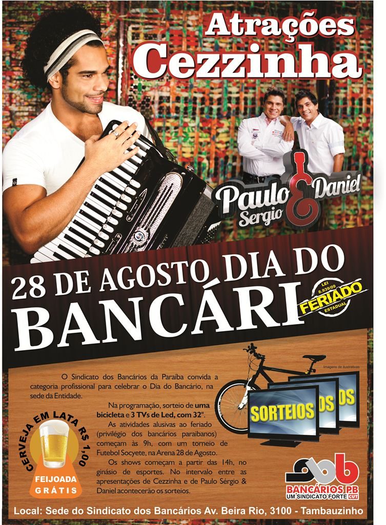 CARTAZ DIA DO BANCARIO A3 Red10x7