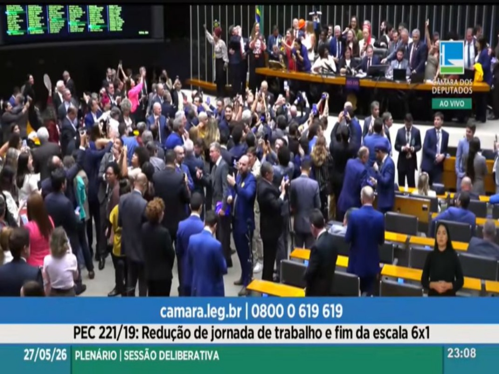 27052026_PEC do fim da escala 6x1 é aprovada em 1º e 2ª turnos na Câmara dos Deputados_ Site
