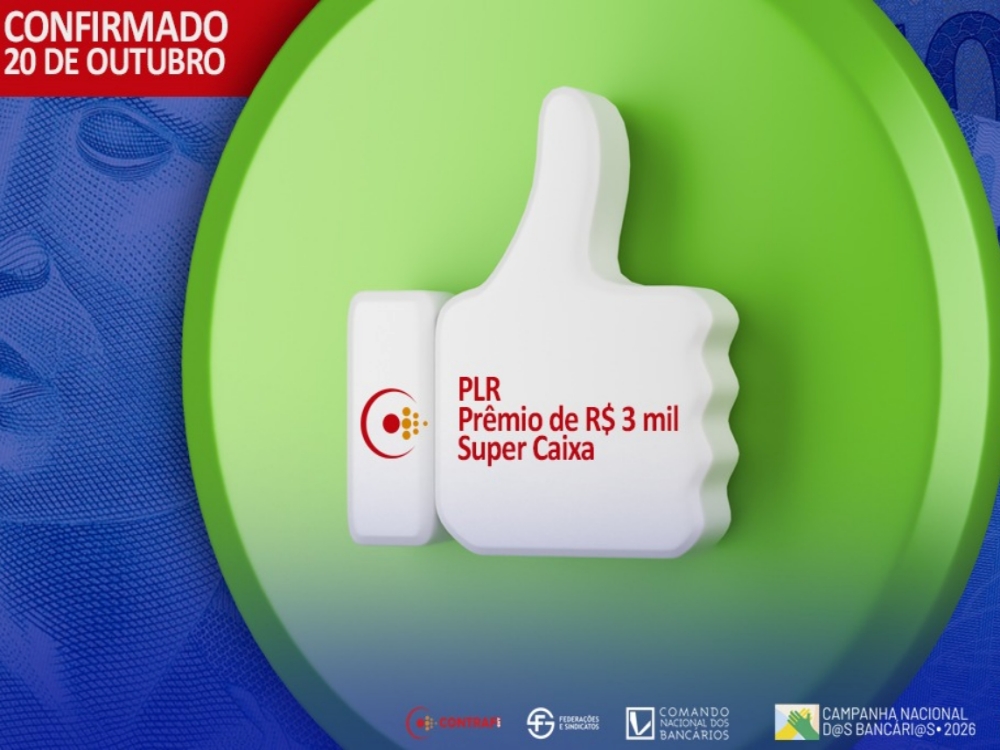 Caixa confirma PLR, prêmio de R$ 3 mil e Super Caixa para dia 20